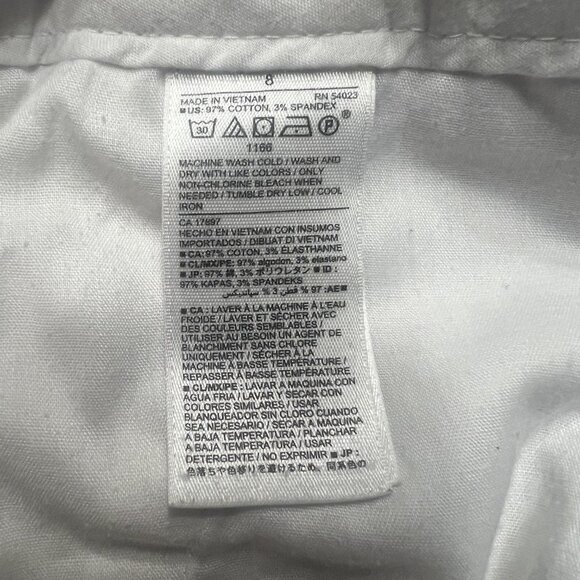 Old Navy White Chino Shorts - Size 8 - Picture 5 of 5